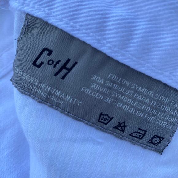 New Citizens of Humanity by Jerome Dahan Daria White Stark Denim Mini Skirt 31 - Picture 15 of 15